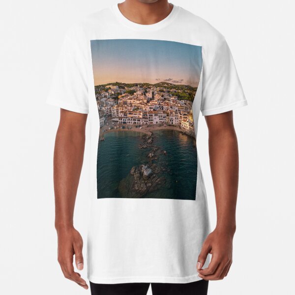 Symmetry of a sunset in Calella de Palafrugell Long T-Shirt