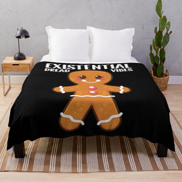 Item preview, Sarcastic Christmas Gingerbread Vibes Existential Dread print designed and sold by jakehughes2015.
