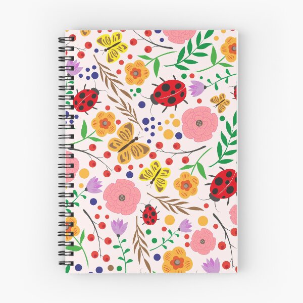 Item preview, Ladybugs Butterflies And Flowers Insect Pattern Love Ladybug Gear designed and sold by DynamicDesign.
