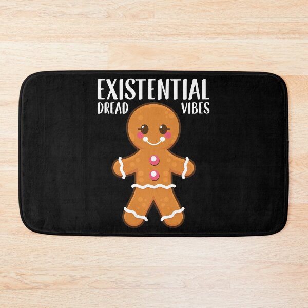 Item preview, Sarcastic Christmas Gingerbread Vibes Existential Dread print designed and sold by jakehughes2015.