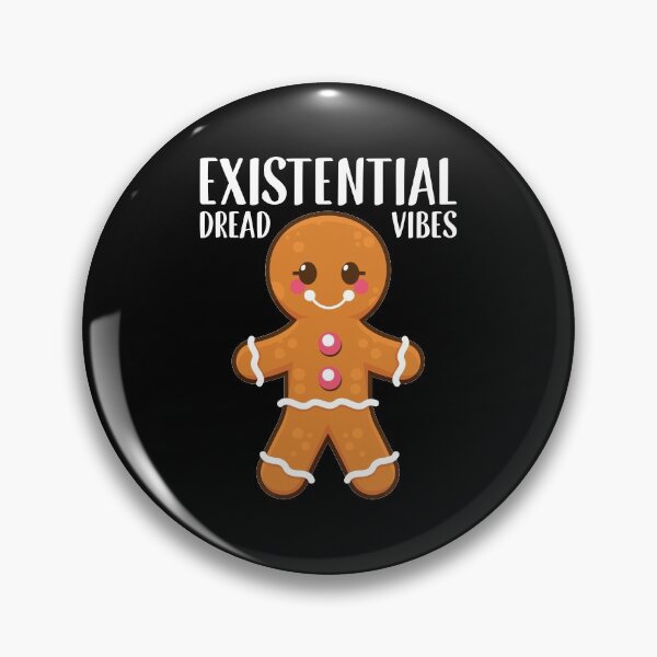 Item preview, Sarcastic Christmas Gingerbread Vibes Existential Dread print designed and sold by jakehughes2015.