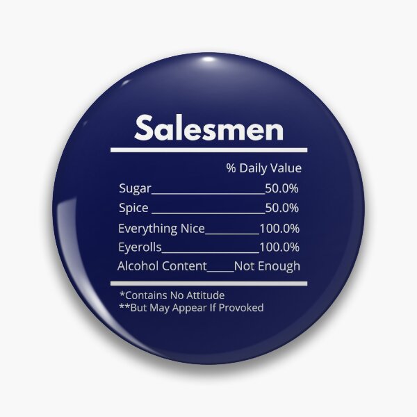 Item preview, salesman ingredients designed and sold by Hey-Nice-Shirt.