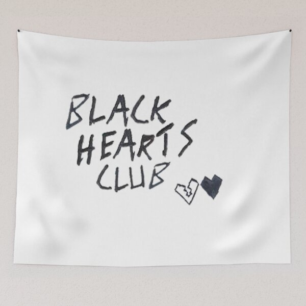 Item preview, black hearts club handwritten designed and sold by marluxiadallas.