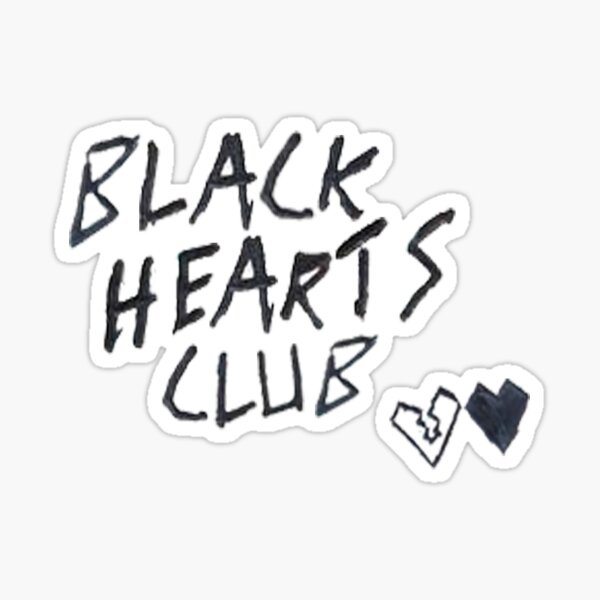 Vista previa del artículo con la obra «club de corazones negros escrito a mano», diseñado y vendido por marluxiadallas.