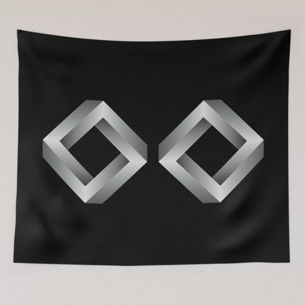 Item preview, Twin Penrose Squares ( Black and White) designed and sold by pgons.
