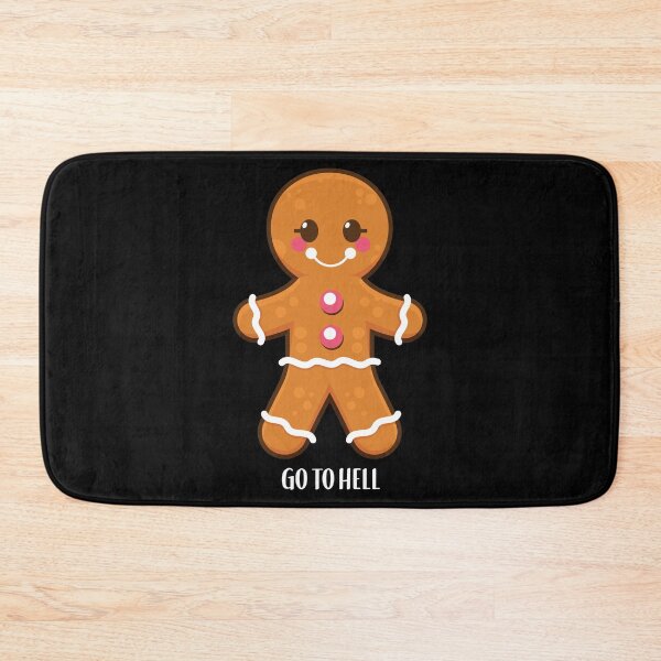 Item preview, Go To Hell Sarcastic Christmas Gingerbread Existential Dread design designed and sold by jakehughes2015.