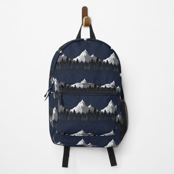 Item preview, Snow Mountain & Pine Trees, Night Sky Country Cabin Design Snowfall designed and sold by tamdevo1.