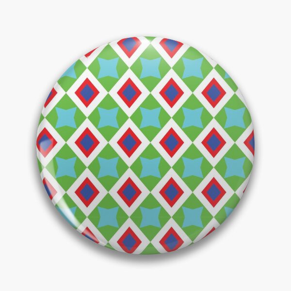 Item preview, Geo Diamonds Stars Pattern - Green designed and sold by galleasstudio.