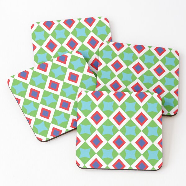 Item preview, Geo Diamonds Stars Pattern - Green designed and sold by galleasstudio.