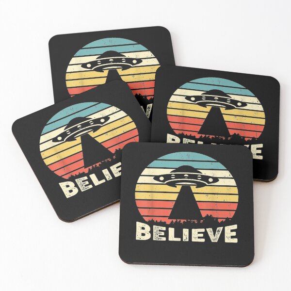 Item preview, Believe Vintage Alien UFO Retro Sunset designed and sold by Qudkin.