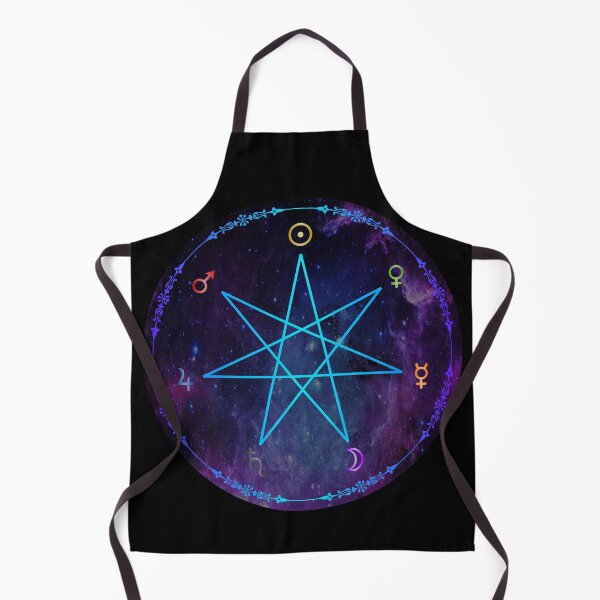 Item preview, The 7 Traditional Planets of Ancient Astrology with Septagram and Planetary Symbols of Alchemy designed and sold by Occult Designs.