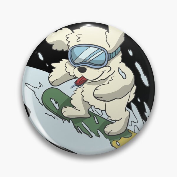 Item preview, Bichon dog on the snowboard designed and sold by Monkey Ful.