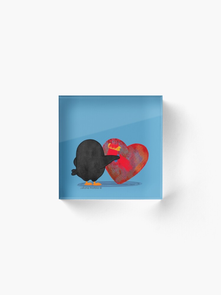 Alternate view of Penguins can renew your heart Acrylic Block