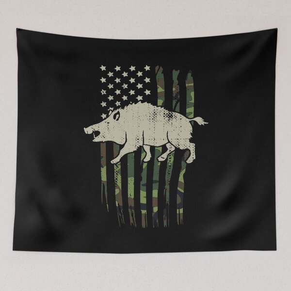Item preview, Boar Hunting Camouflage American Flag Hog Hunting  designed and sold by Vanover Designs.
