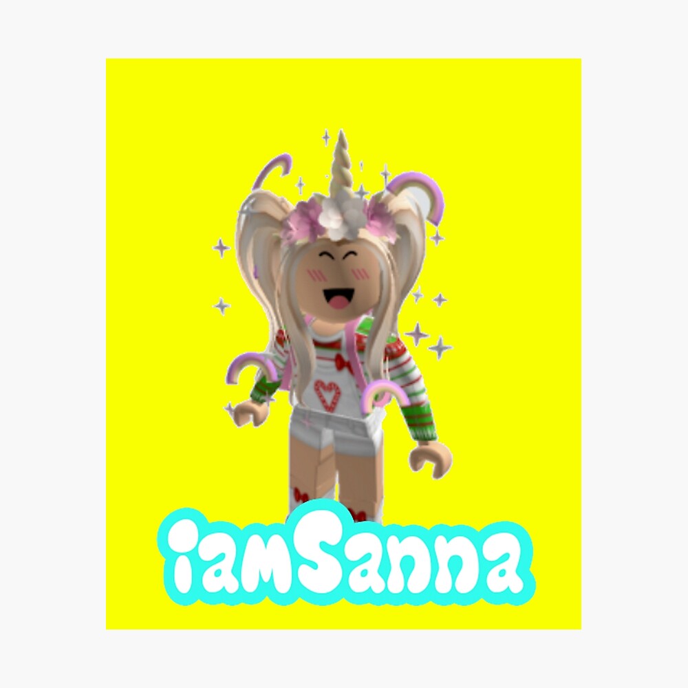 Iamsanna Loves Unicorns Yellow Poster By Totkisha1 Redbubble - iamsanna roblox username and password