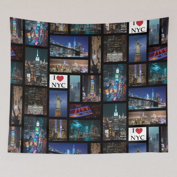 Item preview, 65 MCMLXV New York City By Night Postcard Collage designed and sold by 65 MCMLXV.