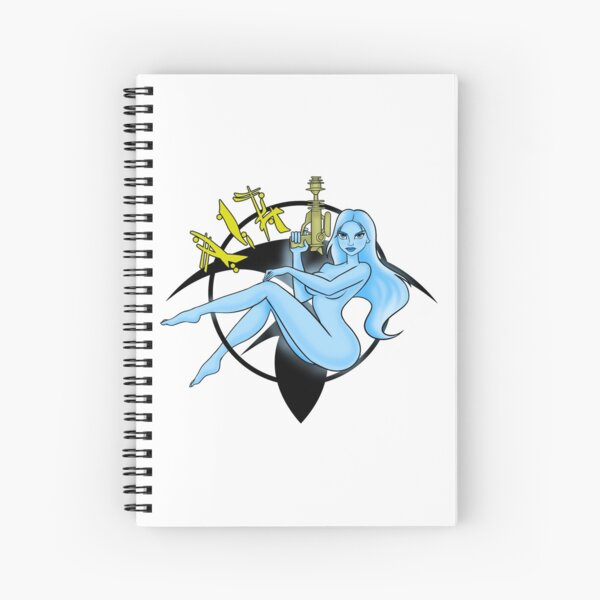 JIL NOSE ART FOR THE RENEGADE MERCHANT (FOR LIGHT COLORED BACKGROUNDS) Spiral Notebook