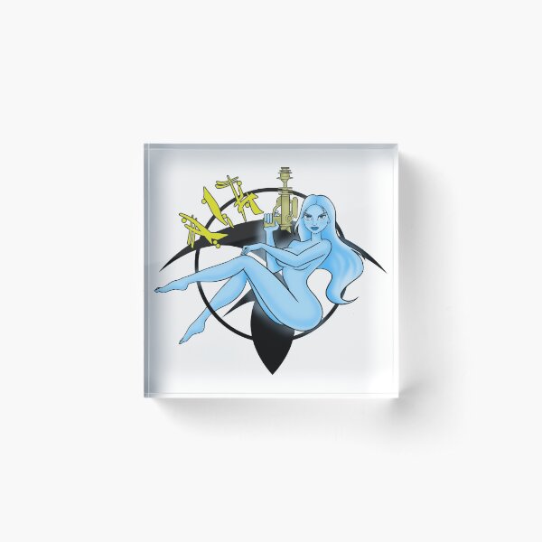 JIL NOSE ART FOR THE RENEGADE MERCHANT (FOR LIGHT COLORED BACKGROUNDS) Acrylic Block