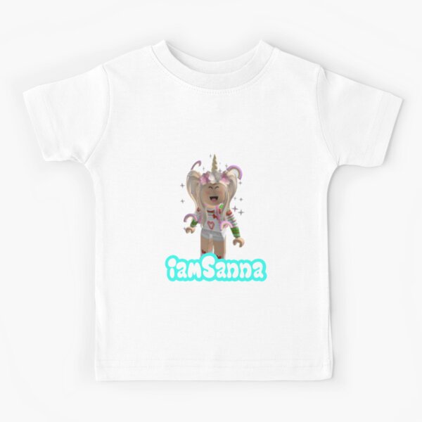 iamSanna Loves Unicorns BLACK Kids T-Shirt