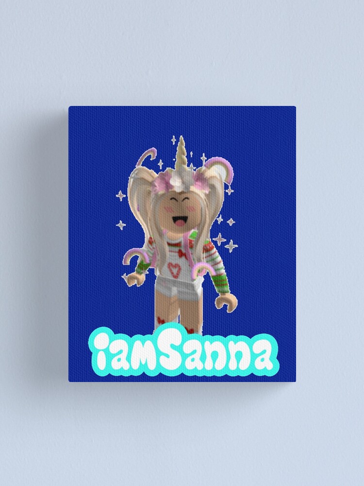 Iamsanna Loves Unicorns Blue Canvas Print For Sale By Totkisha1