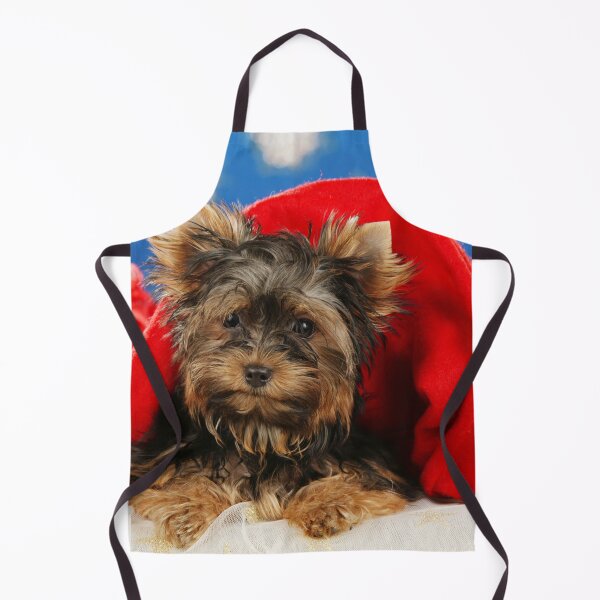 Item preview, Yorkshire Terrier puppy wishes a Merry Christmas dog design designed and sold by Toffy2222.