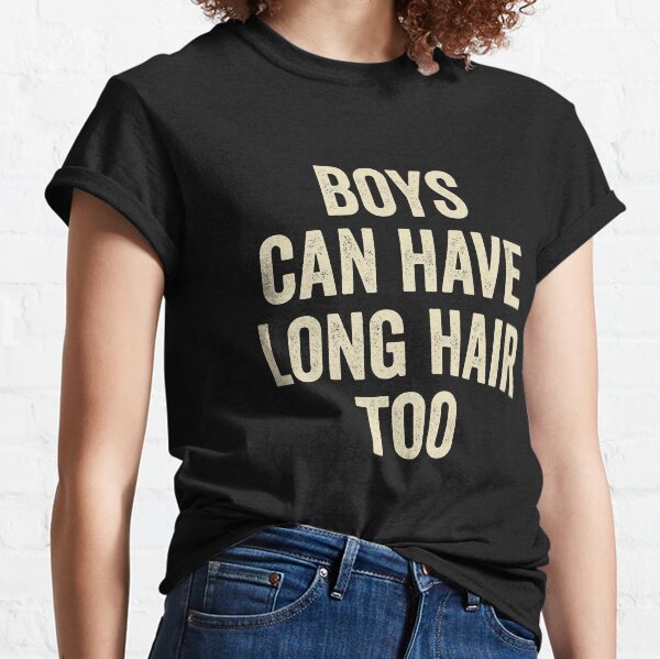 long haired boy t shirt