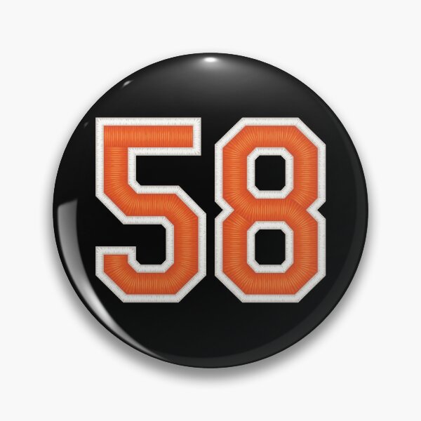Item preview, Sports Number 58 Jersey fifty-eight Orange designed and sold by elhefe.