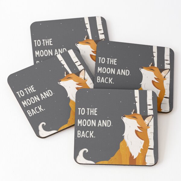 Item preview, "To The Moon and Back" Cute & Loving Fox Art For Children designed and sold by The Whiskey Ginger Design Shop.