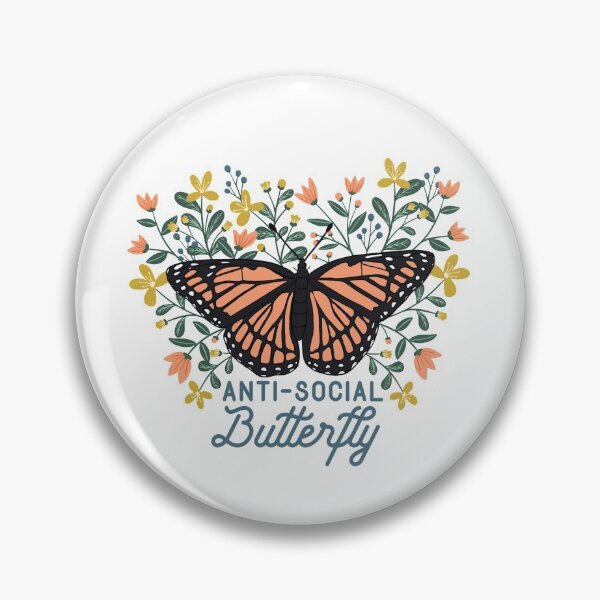 Item preview, Anti-Social Butterfly designed and sold by Heathermwiggs.