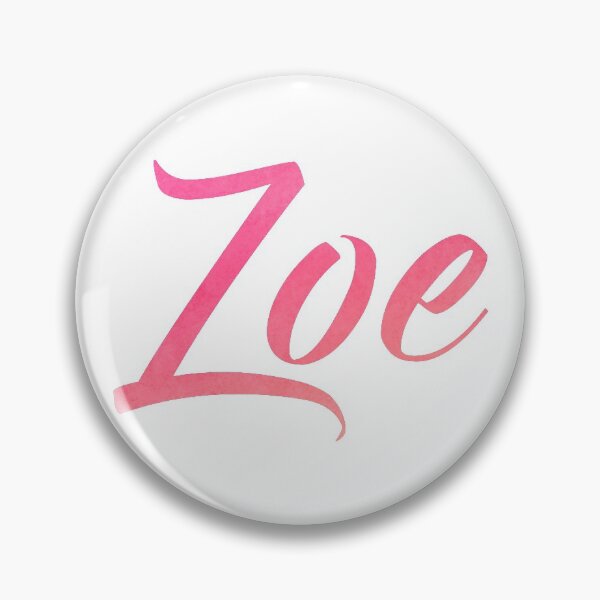 Item preview, Zoe girls name pink watercolor type design designed and sold by ComicKitsch.