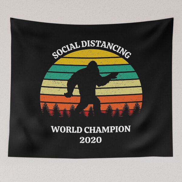 Item preview, Bigfoot Funny Social Distancing World Champion 2020 Shirt  Social Distance Support Animal designed and sold by BoomDesignsUS.