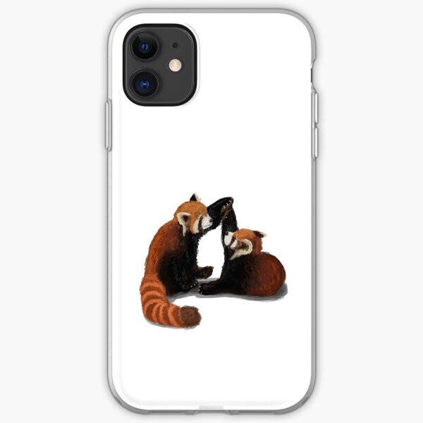Panda rouge Coque souple iPhone