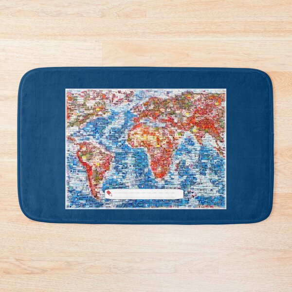 Item preview, Vintage Global Positioning System (GPS) pattern, world map designed and sold by patjila.