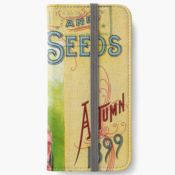 Vintage Bulbs and Seeds Catalog Cover (1899) iPhone Wallet