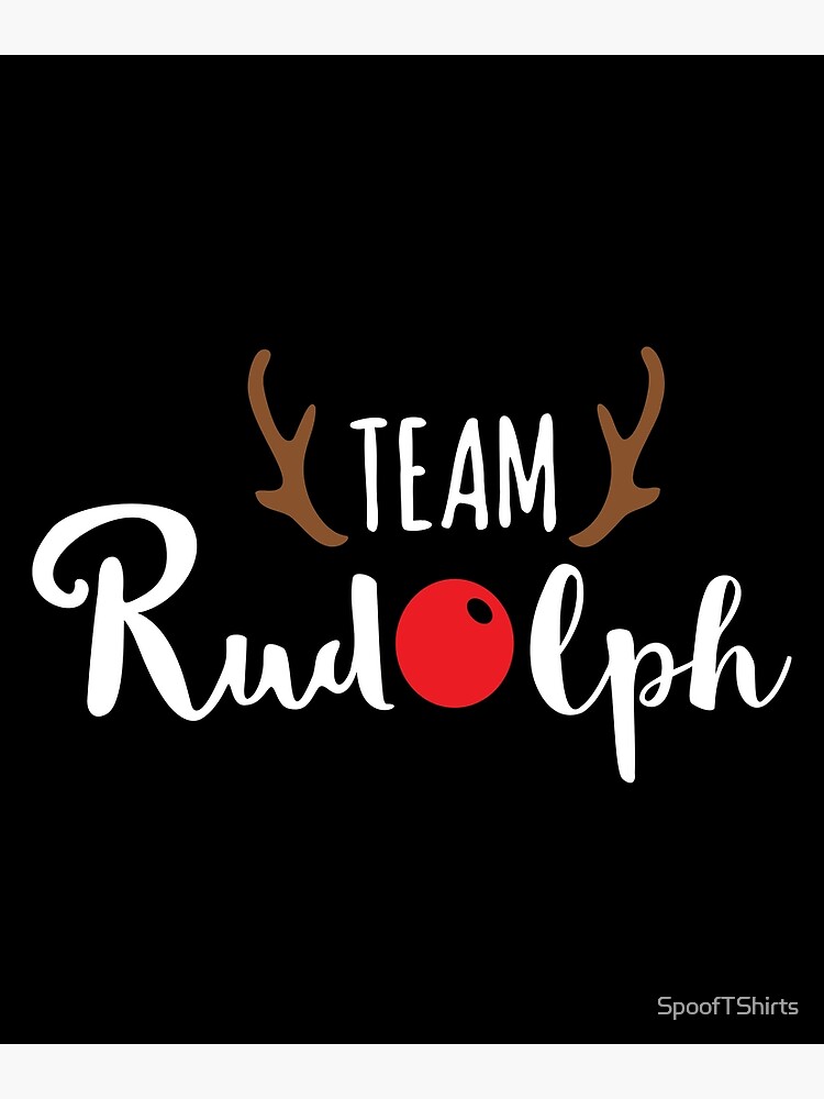 "Team Rudolph Christmas Logo" Art Print by SpoofTShirts  Redbubble