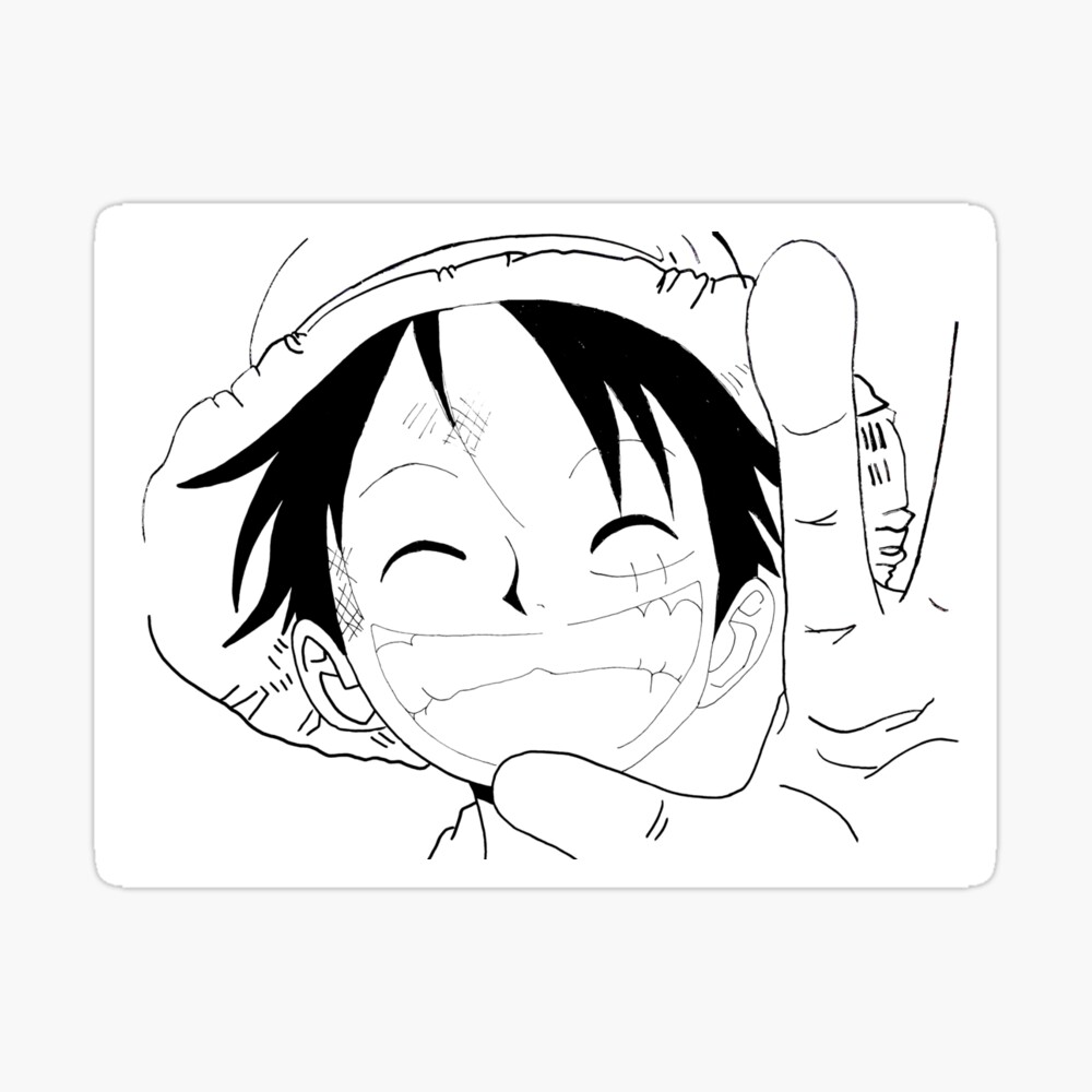 Luffy Dessin Noir Et Blanc Facile Untitled" Photographic Print by vandaele | Redbubble