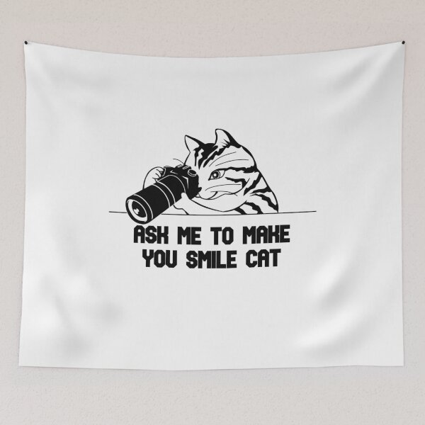 Item preview, ask me to make you smile cat  designed and sold by rejebolla.