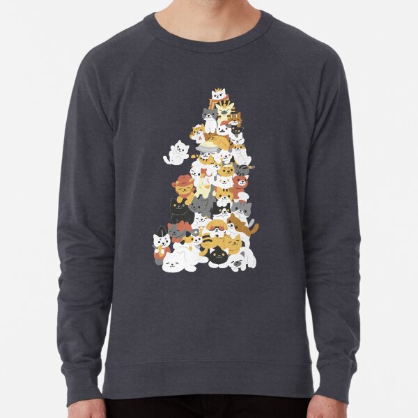 cat pile Lightweight Sweatshirt