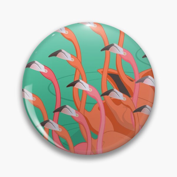 Item preview, Fresco of the flamingoes designed and sold by Iker Paz Studio.