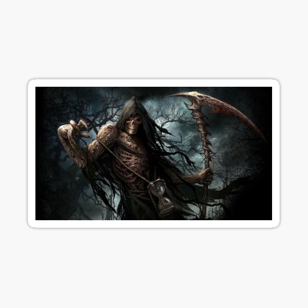 depicting the angel of death Sticker