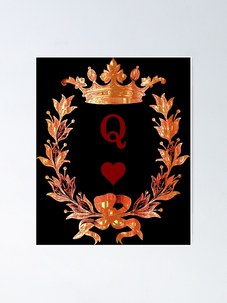 Crown Queen of Hearts Mini Gold