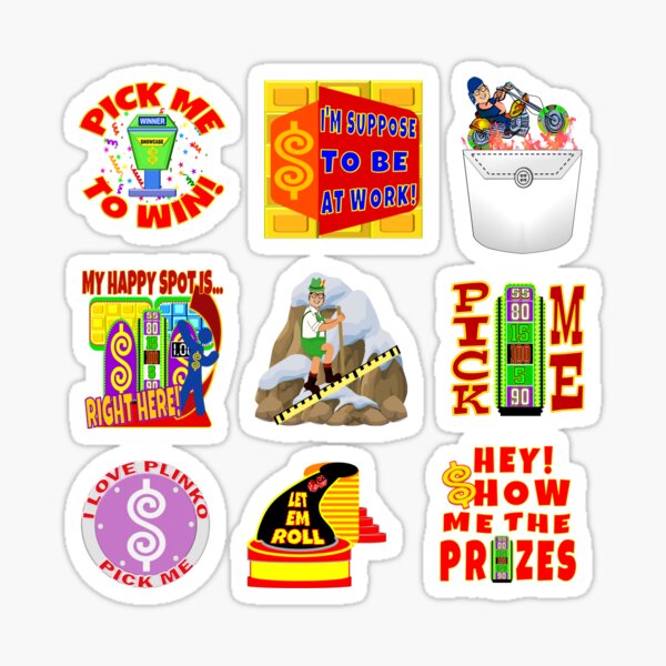 "TPIR (PRICE IS RIGHT) TV GAME SHOW HIGH QUALITY Sticker Packs 9