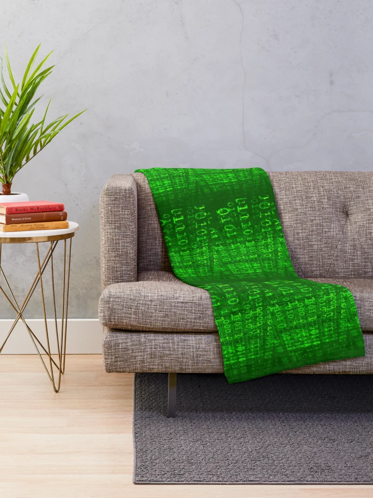 Thumbnail 2 of 6, Throw Blanket, Green Digitization Pattern Design designed and sold by Rell1970.