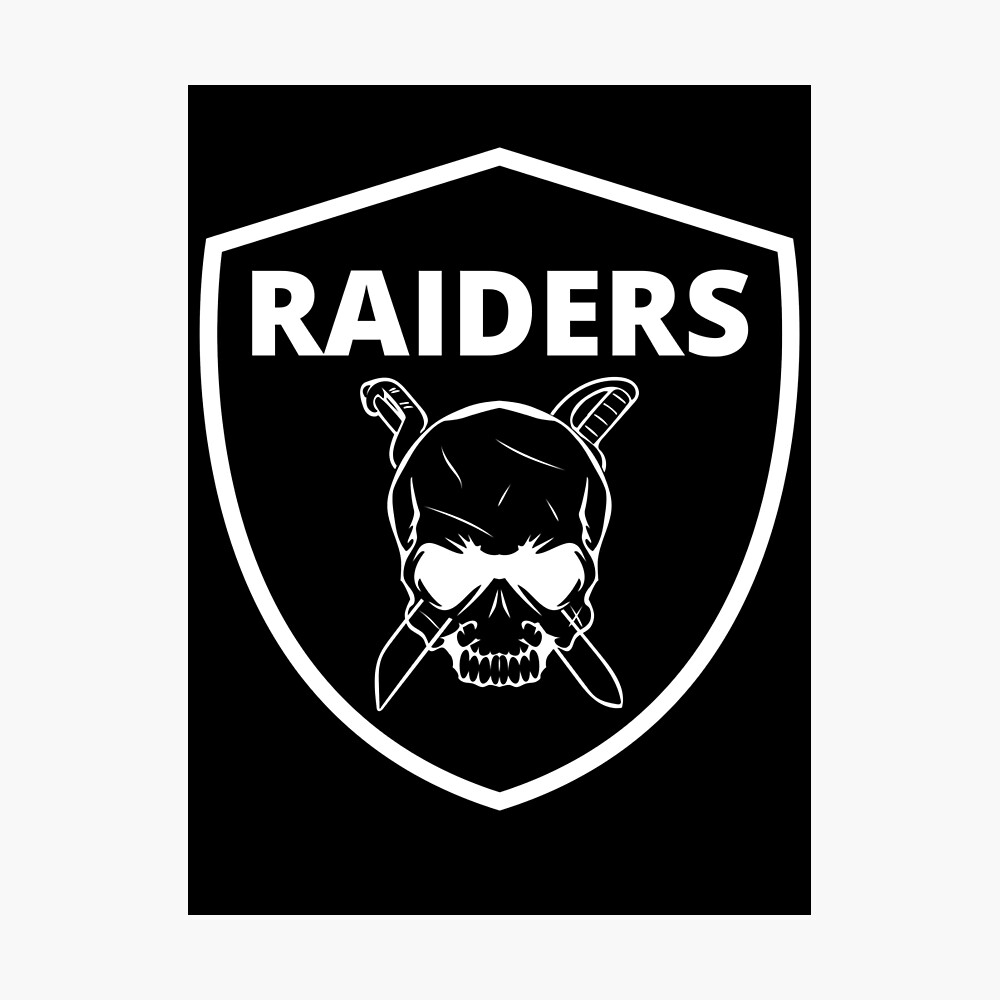 Raiders Shield Skull and Swords - Football / NFL / Pirate Theme