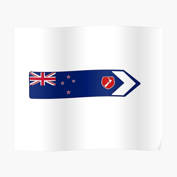 "New ZealandRoadSignNZ Map" Poster for Sale by LatitudeNZ Redbubble