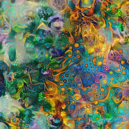 Deepdream floral abstraction