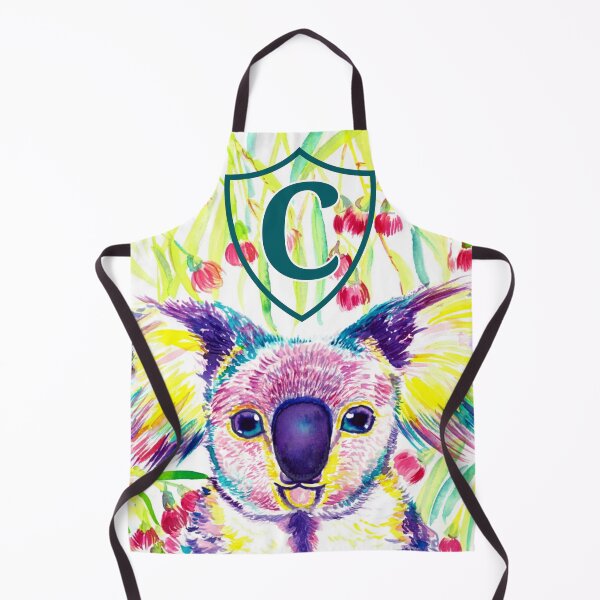 Item preview, Letter C Personalized Rainbow koala in blooming eucalyptus tree designed and sold by orangerinka.