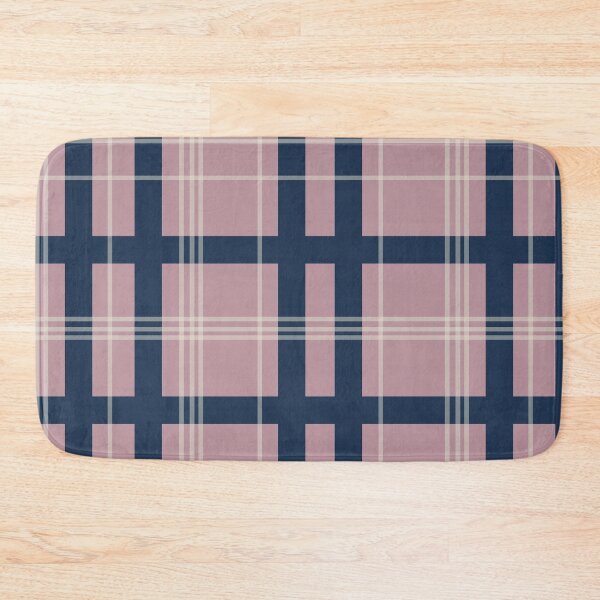 Item preview, Pink and navy blue checkered pattern designed and sold by Abbara.