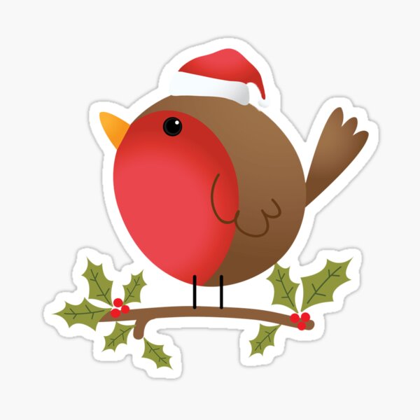 63 Personalizado Xmas Navidad Stickers-Robin de pájaro 
