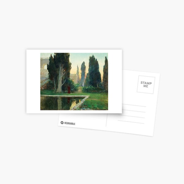 GOTTFRID KALLSTENIUS, VILLA D´ESTE AT SUNSET Postcard